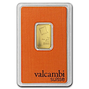 5 Gram Valcambi Swiss Gold Bullion Bar