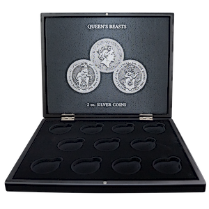 Display Coin Case for 11 Queen’s Beast 2 oz Silver Coins in Original Capsules
