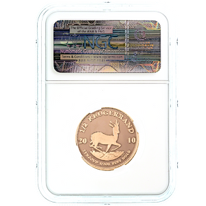 2010 1/2 oz South African Gold Krugerrand Proof Bullion Coin - Graded PF 69 by NGC