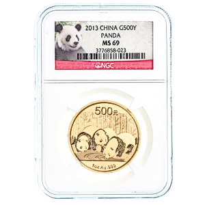 2013 1 oz Chinese Gold Panda Bullion Coin - Graded MS 69 by NGC