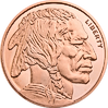 1 AVDP oz Buffalo Copper Round