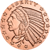 1 AVDP oz Incuse Indian Copper Round
