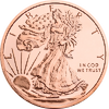1 AVDP oz Walking Liberty Copper Round