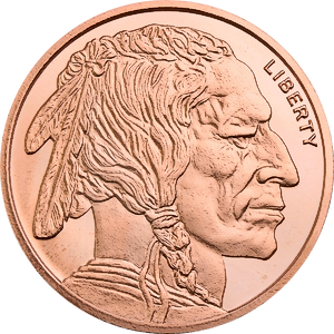 1 AVDP oz Buffalo Copper Round