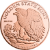1 AVDP oz Walking Liberty Copper Round thumbnail