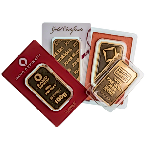 100 Gram Gold Bullion Bars - Various Brands (Pre-Owned in Good Condition)