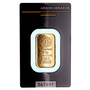 10 Gram Argor-Heraeus Swiss Gold Bullion Bar