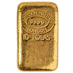 10 Tola Johnson Matthey Cast Gold Bullion Bar (Pre-Owned in Good Condition)