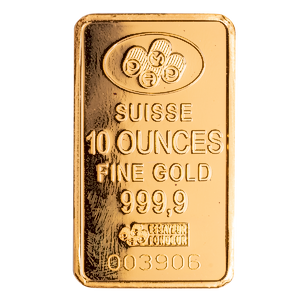 10 oz PAMP Swiss Gold Bullion Bar-Test