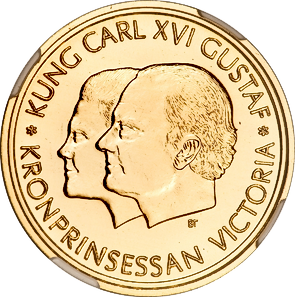 1999 11.7 Gram Gold Swedish Gold 2000 Kronor Bullion Coin 