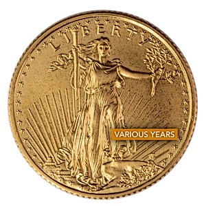 1/10 oz American Gold Eagle Bullion Coin (Various Years)