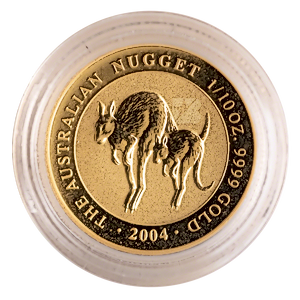 2004 1/10 oz Australian Gold Kangaroo Nugget Bullion Coin