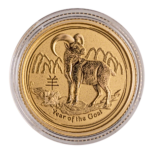 2015 1/10 oz Australian Lunar Series - Year of the Goat Gold Bullion Coin