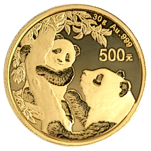 2021 30 Gram Chinese Gold Panda Bullion Coin