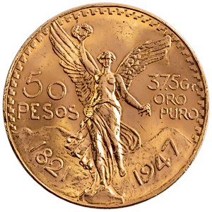 37.5 Gram Gold Mexican 50 Peso Gold Bullion Coin (Various Years)