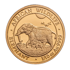 2022 1/10 oz Somalian Gold Elephant Bullion Coin
