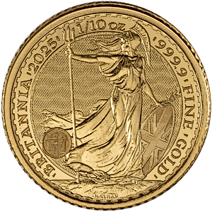 2025 1/10 oz United Kingdom Gold Britannia Bullion Coin TEST