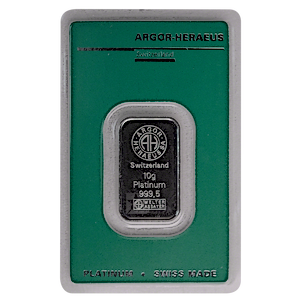 10 Gram Argor-Heraeus Swiss Platinum Bullion Bar