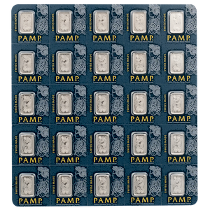 25 x 1 Gram PAMP Multigram Platinum Bullion Bar