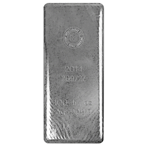 100 oz Royal Canadian Mint Silver Bullion Bar