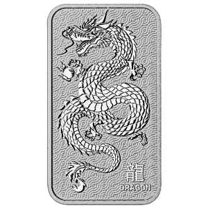 2025 1 oz Perth Mint Silver Dragon Bullion Bar