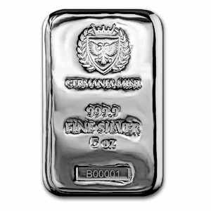 5 oz Germania Mint Silver Bullion Bar