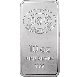 10 oz JBR Recovery Silver Bullion Bar