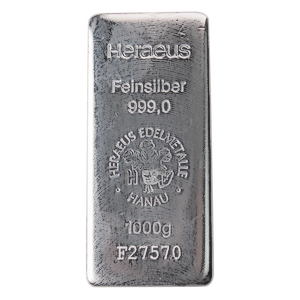 1 Kilogram Heraeus Silver Bullion Bar
