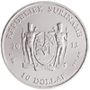 2013 1 oz Suriname Silver Bullion Coin (Pre-Owned in Good Condition)