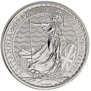 2024 1 oz United Kingdom Silver Britannia Bullion Coin (BU)