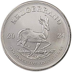 2024 1 oz South African Silver Krugerrand Bullion Coin (BU)