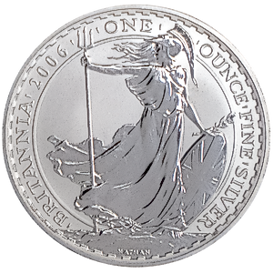 2006 1 oz United Kingdom Silver Britannia Bullion Coin (Pre-Owned in Good Condition)