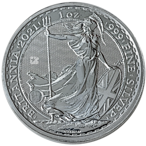 2021 1 oz United Kingdom Silver Britannia Bullion Coin