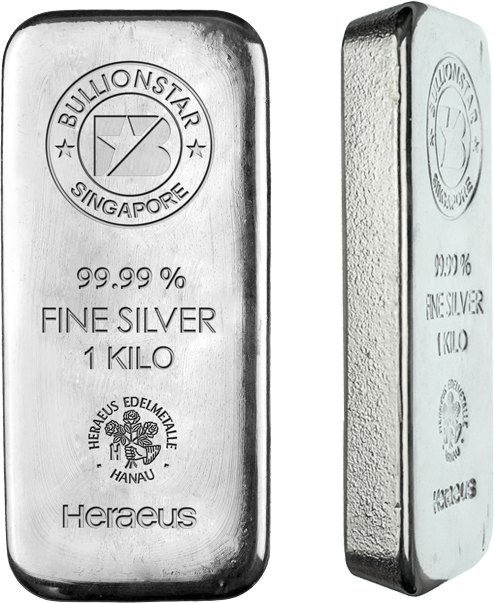 The BullionStar silver bar which can be bought and sold without any spread between the buy and sell price